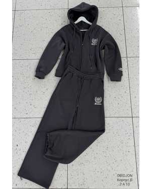 ЖЕНСКИЙ КОСТЮМ ТКАНЬ УТЕПЛЁННЫЙ С НАЧЕСОМ