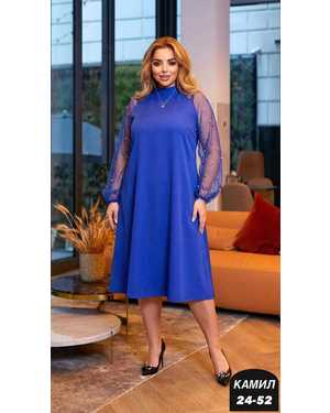 ПЛАТЬЕ ТКАНЬ БАРБИ РУКАВА ШИФОН С ЖЕМЧУГ