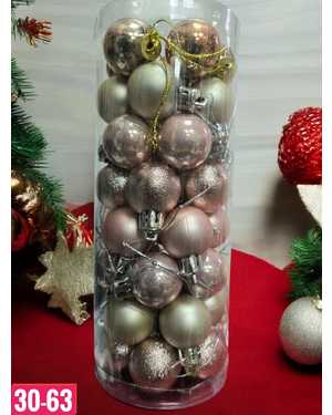 Игрушки для елки, пластик Размер шариков: 3см набор 40шт