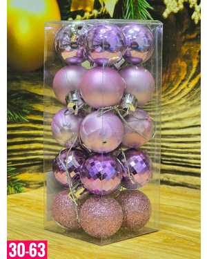 Игрушки для елки, пластик Размер шариков: 3 см шт набор 20шт