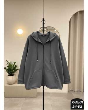 КАРДИГАН В РАЗМЕР ТКАНЬ ФЛИС С НАЧЁСОМ