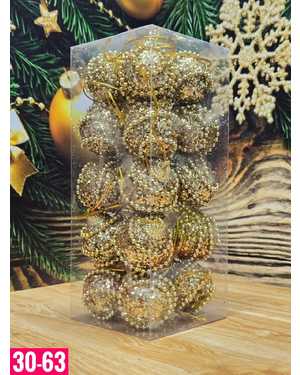 Игрушки для елки, пластик Размер шариков: 4 см шт набор 20шт