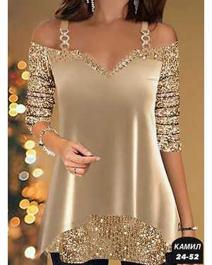 БЛУЗКА ТКАНЬ КРЕП И ЛЮРЕКС