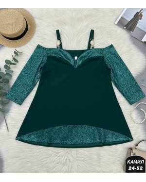 БЛУЗКА ТКАНЬ КРЕП И ЛЮРЕКС