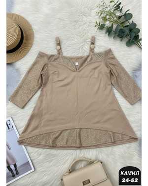 БЛУЗКА ТКАНЬ КРЕП И ЛЮРЕКС