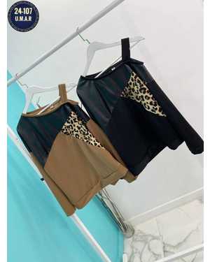 КОФТА ТКАНЬ КРЕП + КОЖА +ПРАДА