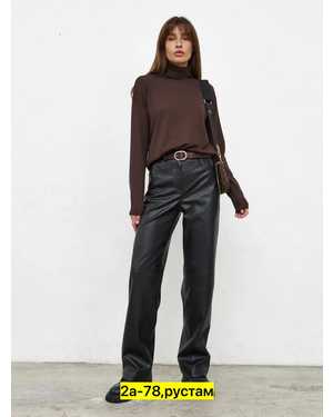 БРЮКИ ТКАНЬ ЭКО-КОЖА