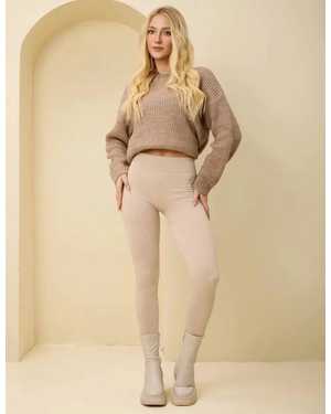 Тёплые хлопковые женские леггинсы мех внутри БЕЗ ШОВНЫЕ