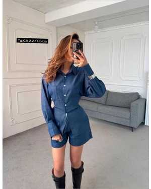 ЖЕНСКИЙ КОСТЮМ ДВОЙКА ТКАНЬ ХБ