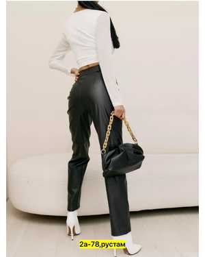 БРЮКИ ТКАНЬ ЭКО-КОЖА