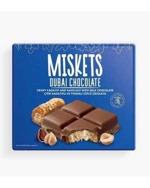 ДУБАЙСКИЙ ШОКОЛАД С КАДАИФИ И ФУНДУЧНОЙ ПАСТОЙ В МОЛОЧНОМ ШОКОЛАДЕ 100гр