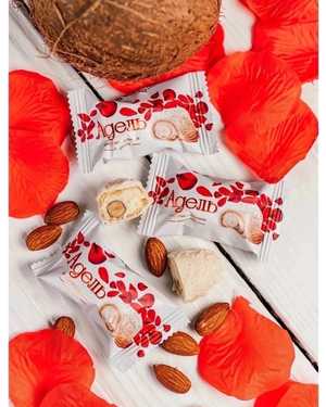 конфеты АДЕЛЬ с цельным миндалём и кокосовым вкусом 500гр