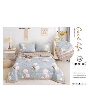 Комплект постельного белья с готовым одеялом Boris. Ткань: Сатин плотный Плотность: 150гр Наполнитель одеяло: Шелк(возможно замена на похожее)