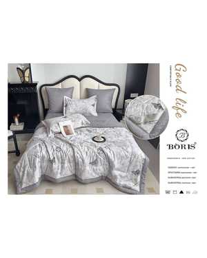 Комплект постельного белья с готовым одеялом Boris Ткань: Сатин Хлопок Наполнитель одеяло: Шелк Плотность ткани: 150гр(возможно замена на похожее)