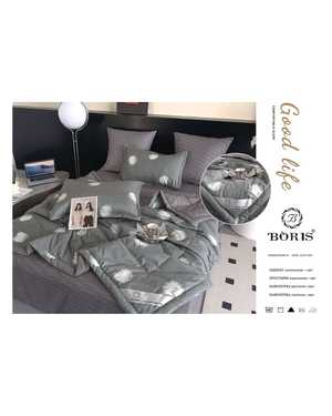 Комплект постельного белья с готовым одеялом Boris Ткань: Сатин Хлопок Наполнитель одеяло: Шелк Плотность ткани: 150гр(возможно замена на похожее)