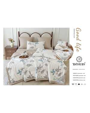 Комплект постельного белья с готовым одеялом Boris Ткань: Сатин Хлопок Наполнитель одеяло: Шелк Плотность ткани: 150гр(возможно замена на похожее)