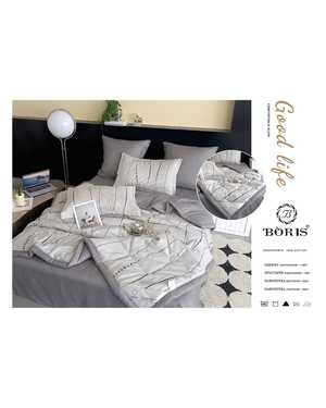 Комплект постельного белья с готовым одеялом Boris Ткань: Сатин Хлопок Наполнитель одеяло: Шелк Плотность ткани: 150гр(возможно замена на похожее)