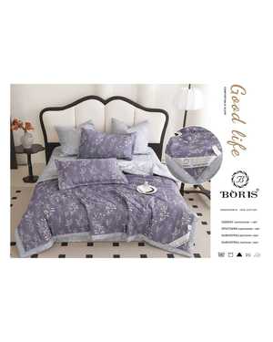 Комплект постельного белья с готовым одеялом Boris Ткань: Сатин Хлопок Наполнитель одеяло: Шелк Плотность ткани: 150гр(возможно замена на похожее)