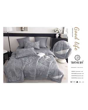 Комплект постельного белья с готовым одеялом Boris Ткань: Сатин Хлопок Наполнитель одеяло: Шелк Плотность ткани: 150гр(возможно замена на похожее)