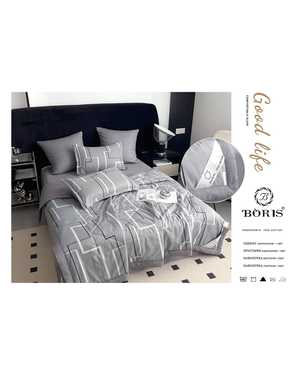 Комплект постельного белья с готовым одеялом Boris Ткань: Сатин Хлопок Наполнитель одеяло: Шелк Плотность ткани: 150гр(возможно замена на похожее)