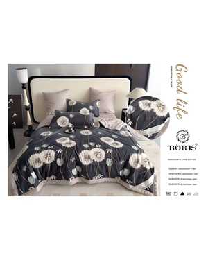 Комплект постельного белья с готовым одеялом Boris Ткань: Сатин Хлопок Наполнитель одеяло: Шелк Плотность ткани: 150гр(возможно замена на похожее)