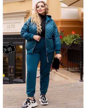 ЖЕНСКИЙ КОСТЮМ ДВОЙКА В РАЗМЕР ТКАНЬ ТЁПЛЫЙ НЕЖНЫЙ ФЛИС И СИНТЕПОН