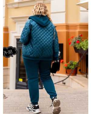 ЖЕНСКИЙ КОСТЮМ ДВОЙКА В РАЗМЕР ТКАНЬ ТЁПЛЫЙ НЕЖНЫЙ ФЛИС И СИНТЕПОН