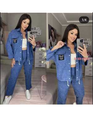 ЖЕНСКИЙ КОСТЮМ ТКАНЬ МИКРО ВЕЛЬВЕТ