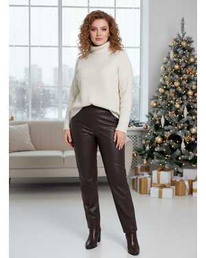 БРЮКИ ТКАНЬ КОЖА