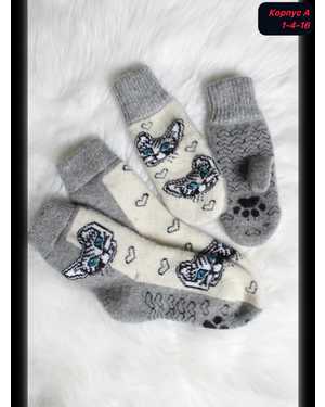 Набор Носки + варежки Вязаные овечья шерсть