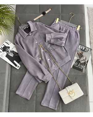 ЖЕНСКИЙ КОСТЮМ ДВОЙКА В РАЗМЕР ТКАНЬ СПАНДЕКС ЗАМШЕВАЯ ТЁПЛЫЙ