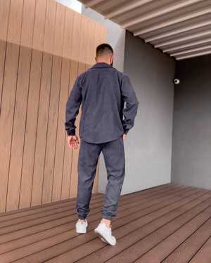 МУЖСКОЙ КОСТЮМ ДВОЙКА В РАЗМЕР ТКАНЬ СПАНДЕКС ЗАМШ