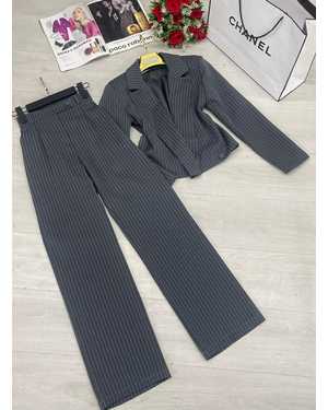 ЖЕНСКИЙ КОСТЮМ ДВОЙКА В РАЗМЕР ТКАНЬ МОСКВА ПОЛОСКА