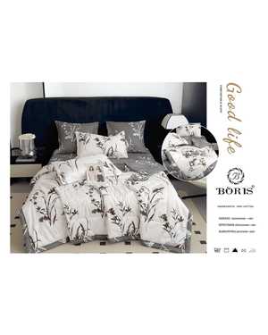 Комплект постельного белья с готовым одеялом Boris. Ткань: Сатин Хлопок Наполнитель одеяло: Шелк(возможно замена на похожее)