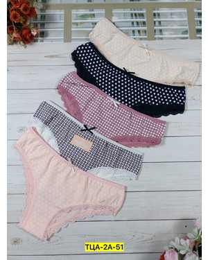 Женские трусики. В упаковке 5шт один размер разные цвета