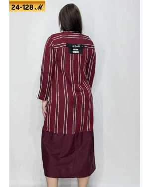 ПЛАТЬЕ ТКАНЬ ЛЁН, ХЛОПОК, СТРЕЙЧ