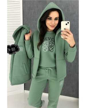 ЖЕНСКИЙ КОСТЮМ ТРОЙКА ТКАНЬ ФЛИС