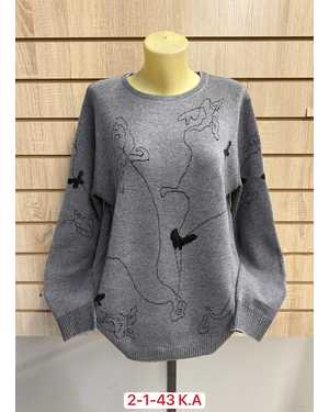 СВИТЕР ТКАНЬ 50% CASHMERE, 28% WOOL, 17% COTTON, 5% ELASTANE