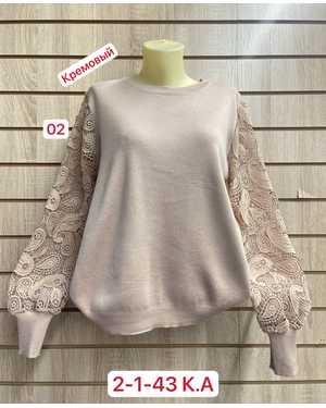 СВИТЕР ТКАНЬ 60% WOOL, 30% COTTON, 10% ELASTANE