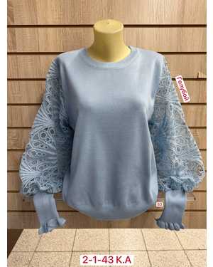 СВИТЕР ТКАНЬ 60% WOOL, 30% COTTON, 10% ELASTANE