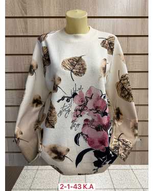 СВИТЕР ТКАНЬ 52% CASHMERE, 28% WOOL, 15% COTTON, 5% ELASTANE